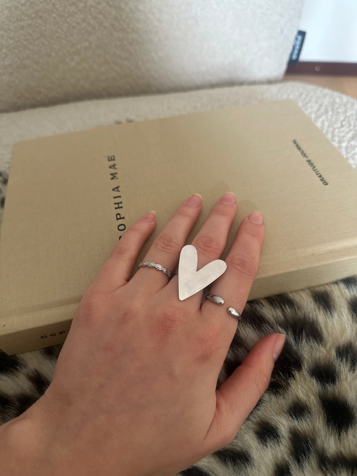 Druppel ring zilver