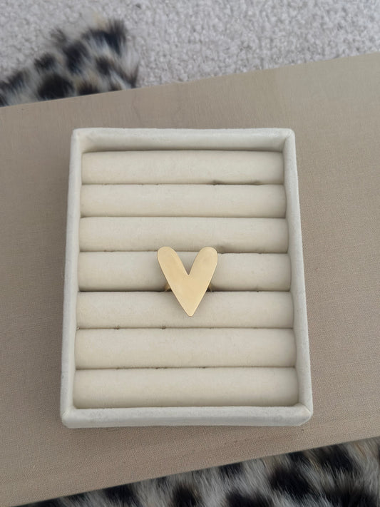 XL hart ring goud