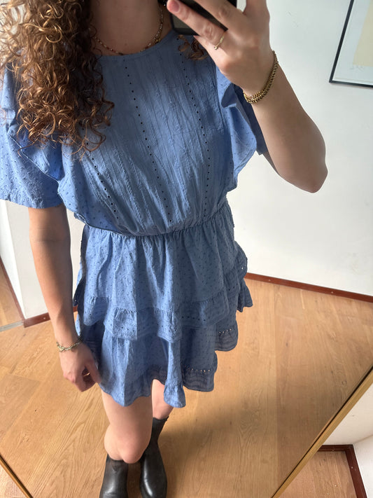 Rüschenkleid Blau