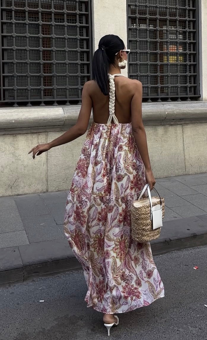 Flower dress white/pink