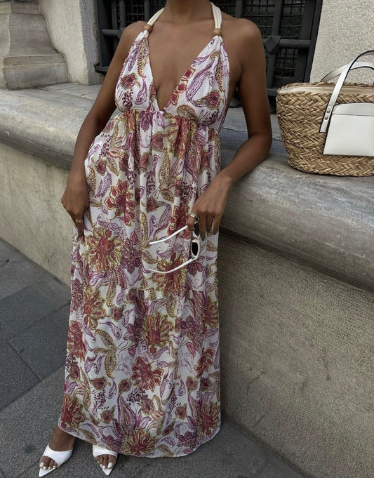Flower dress white/pink