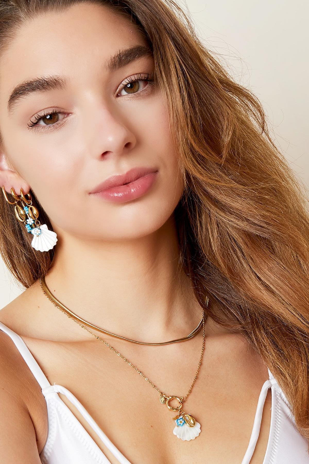 Seashell ketting zilver