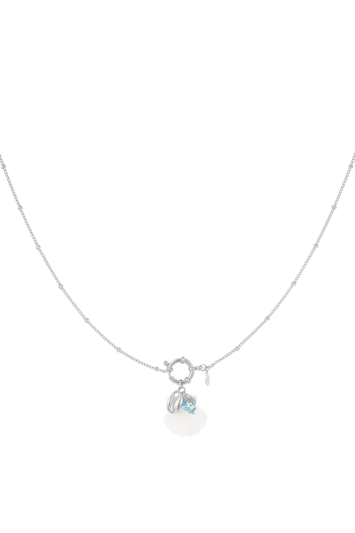 Seashell ketting zilver