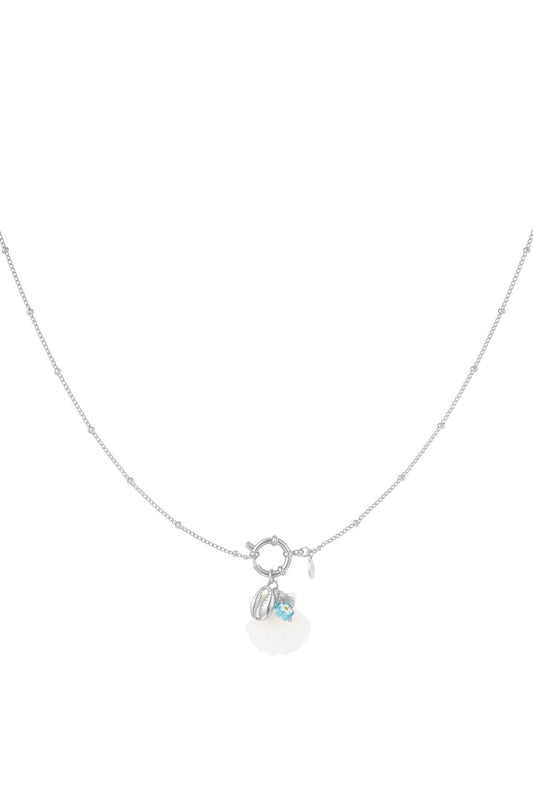 Seashell ketting zilver