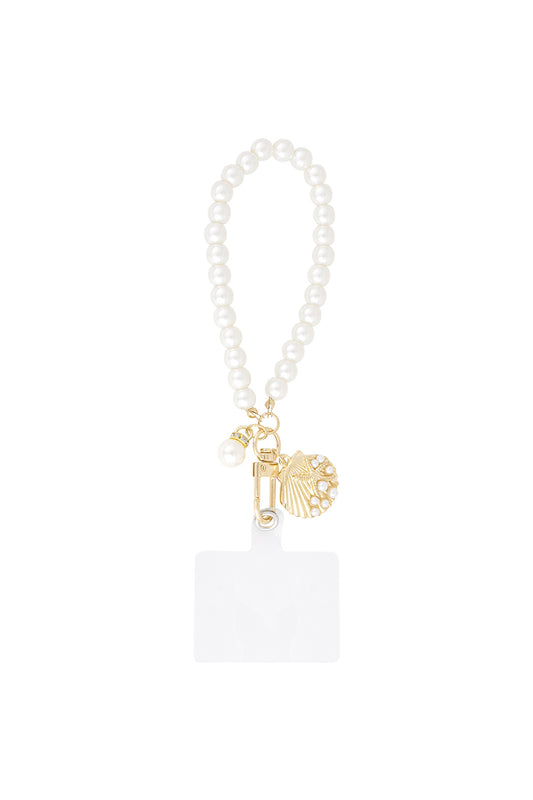 Seashell pearl phone cord