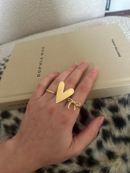 XL hart ring goud