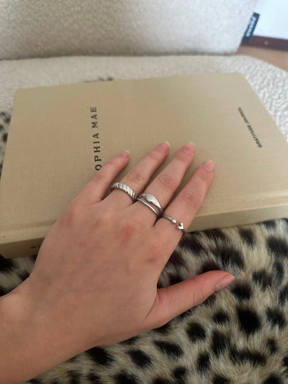 Double basic ring zilver