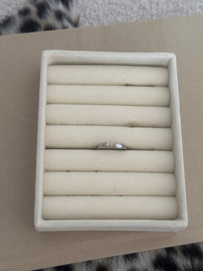 Druppel ring zilver