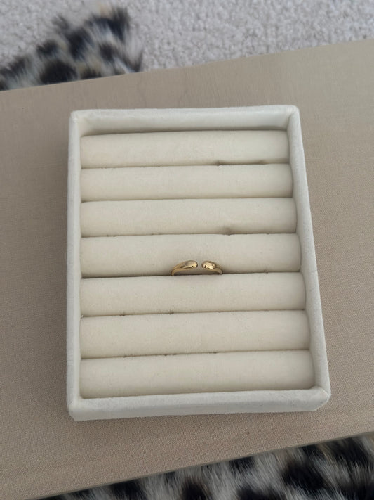 Druppel ring goud